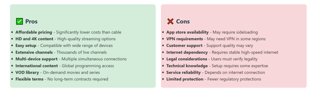 iptv valor  pros and cons
